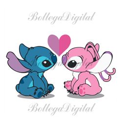 stitch and angel svg, stitch and girlfriend svg, stitch svg, angel svg