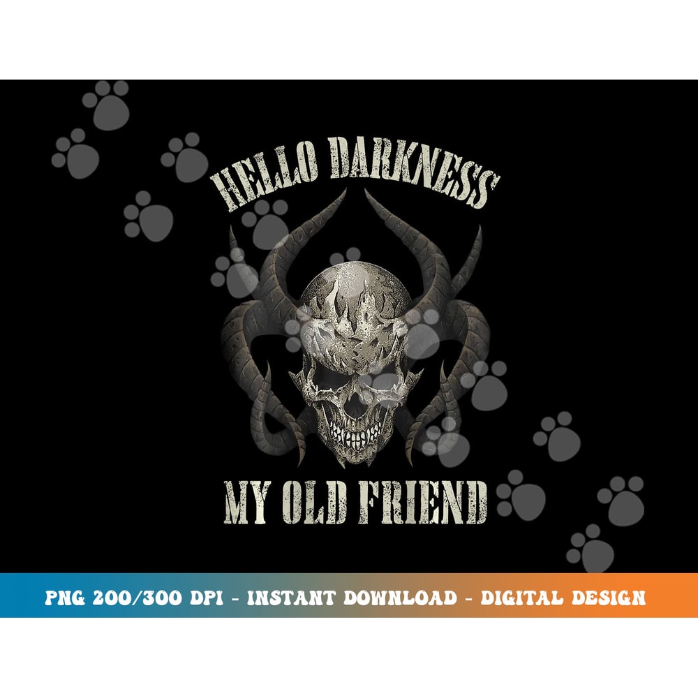 hello darkness my old friend demon skull horn halloween png,sublimation copy.jpg