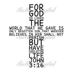 for god so loved the world, he gave his only son john 3:16 png