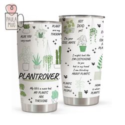 gift for plants lover, gardening travel tumbler mug, plant gift, plant lady mug, gift for gardener