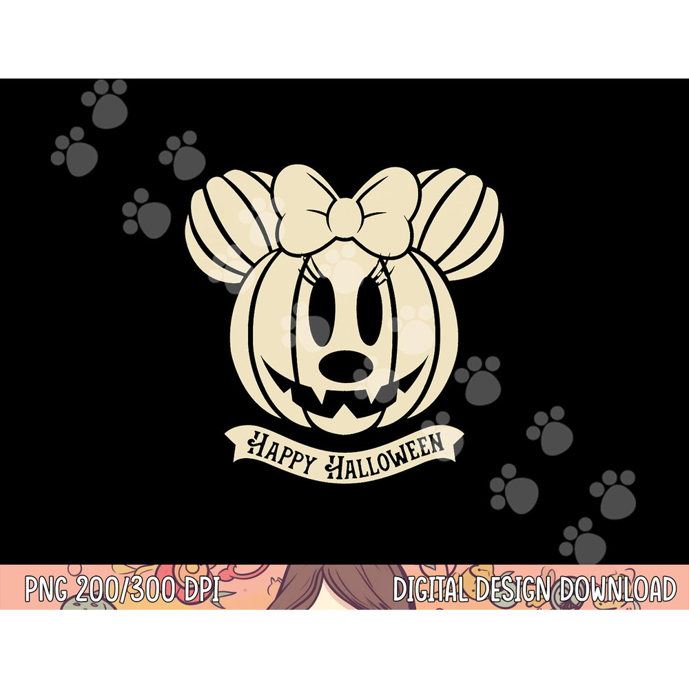 Disney Minnie Mouse Pumpkin Happy Halloween png,sublimation copy.jpg