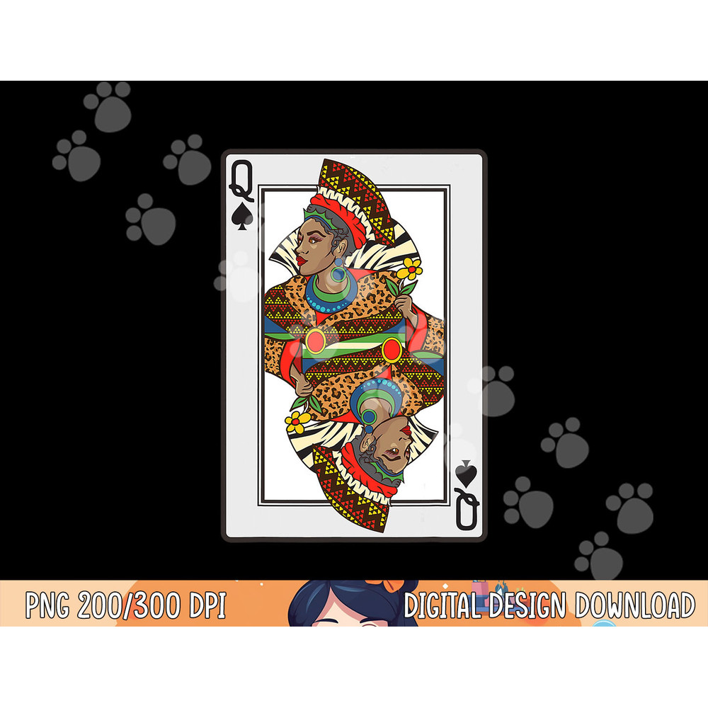Queen Spades African American Card Halloween Gift png, sublimation copy.jpg