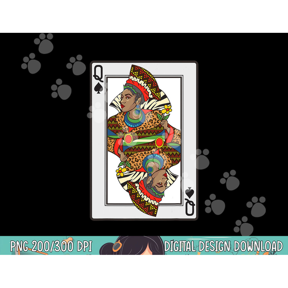 Queen Spades African American Card Halloween Gift png, sublimation copy.jpg