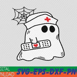 Funny Nurse Ghost Gift Halloween party Kids adult RN Nursing  SVG,png, epf, dxf, Digital, Dowload File, Cutfile