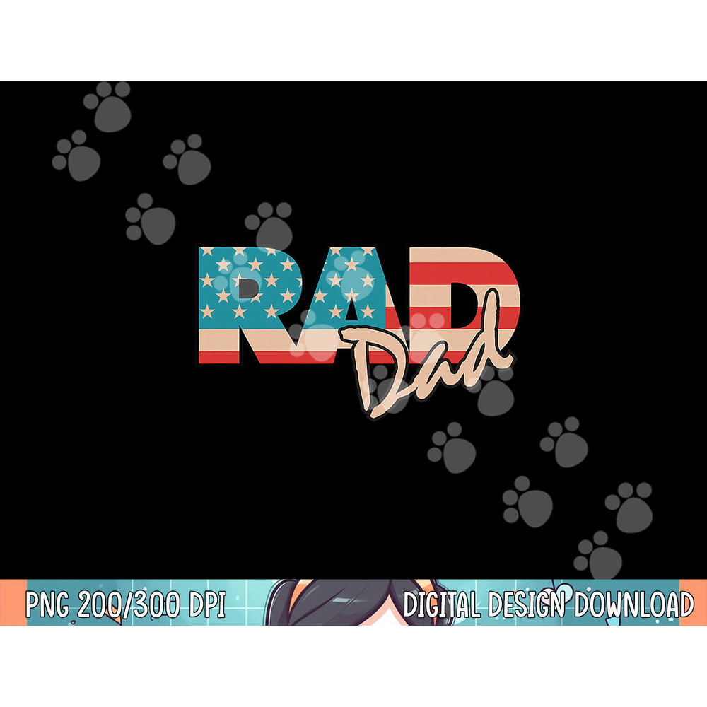 Rad Dad 1990 s retro Gift for Farther png, sublimation.jpg