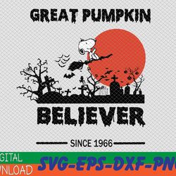 Great pumpkin believer since 1966 halloween svg, SVG,png, epf, dxf, Digital, Dowload File, Cutfile