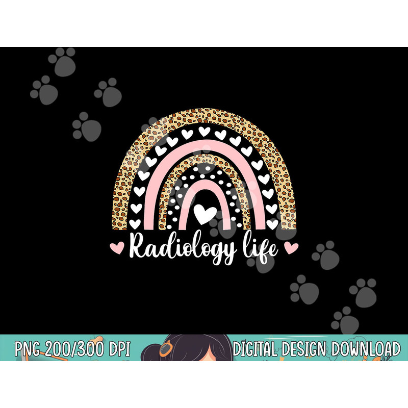 Radiology life Technician XRay Tech Rainbow Boho Nurse png, sublimation copy.jpg