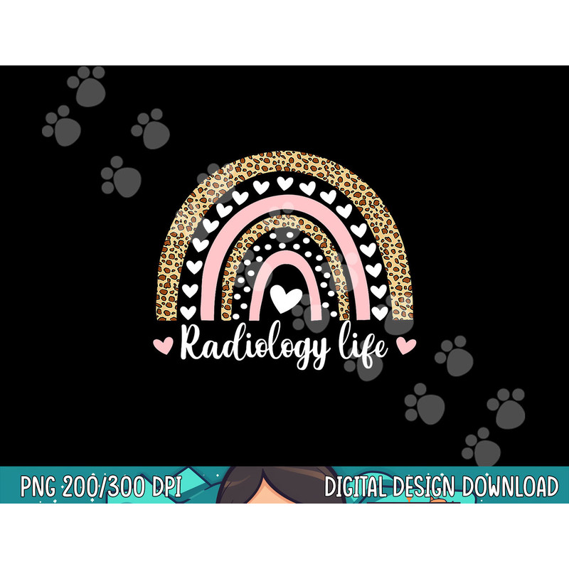 Radiology life Technician XRay Tech Rainbow Boho Nurse png, sublimation copy.jpg