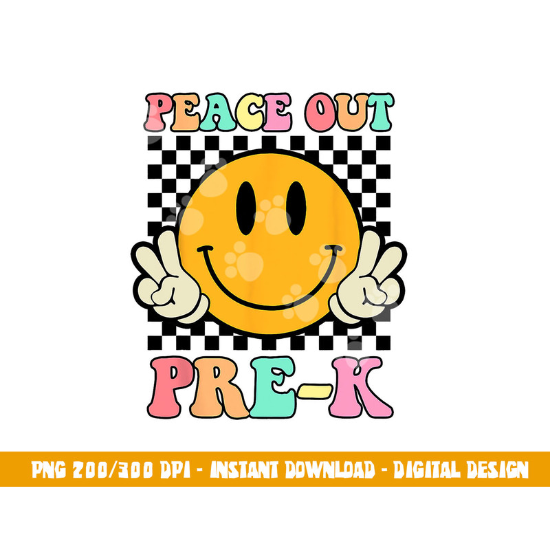Hippie Peace Out Pre-K Teacher Kids Last Day Of School  png, sublimation copy.jpg