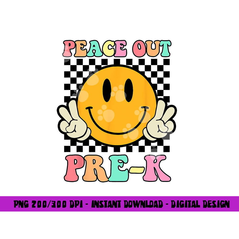 Hippie Peace Out Pre-K Teacher Kids Last Day Of School png, sublimation copy.jpg