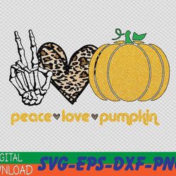 Peace Love Pumpkin, Pumpkin Halloween, Clip Art PNG SVG File