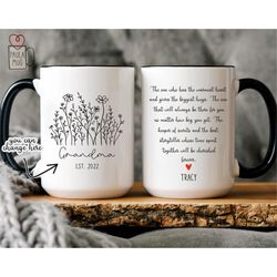 personalised grandma mug, grandma's birthday, present for grandma, new grandma mug, soon to be grandparent gift, abuela