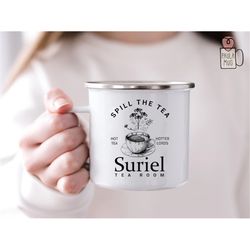 spill the tea camping mug, funny camping mug, best friend camping mug, office camping mug, coworker camping mug