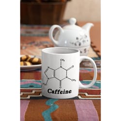 caffeine molecule coffee mug, chemistry mug, coffee addict mug, chemistry teacher mug, chemistry gift
