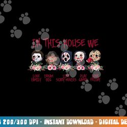 horror scary halloween old movies characters matching family png, sublimation copy