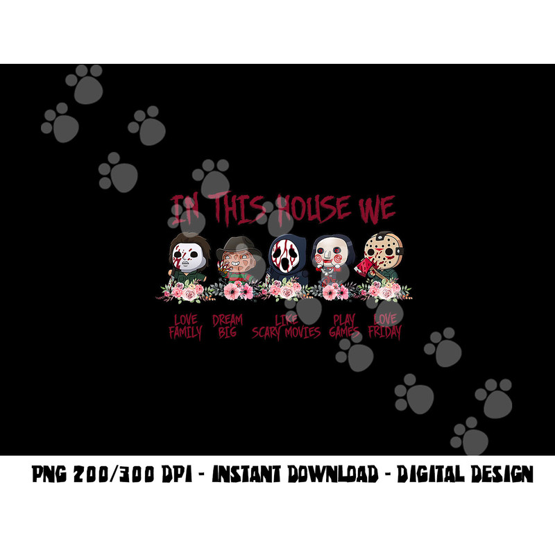 Horror Scary Halloween Old Movies Characters Matching Family png, sublimation copy.jpg