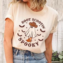 boot scootin spooky sweatshirt, western halloween shirt, cowboy ghost
