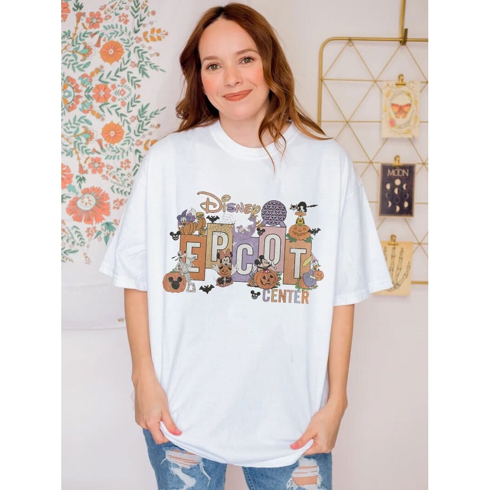 Disney Epcot Center Halloween Shirt, Vintage Walt Disney World Halloween T-Shirt, Mickey And Friends Halloween, Disney Family Sweatshirt - 1.jpg