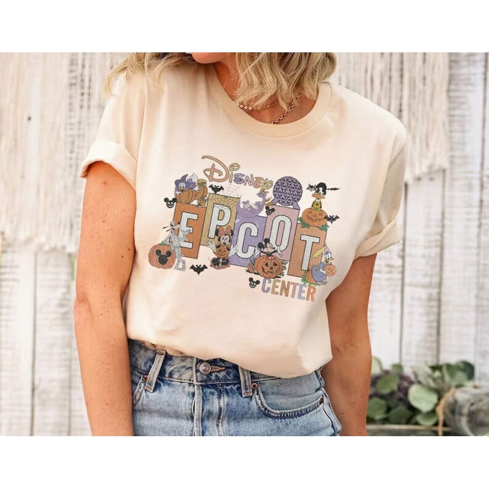 Disney Epcot Center Halloween Shirt, Vintage Walt Disney World Halloween T-Shirt, Mickey And Friends Halloween, Disney Family Sweatshirt - 3.jpg