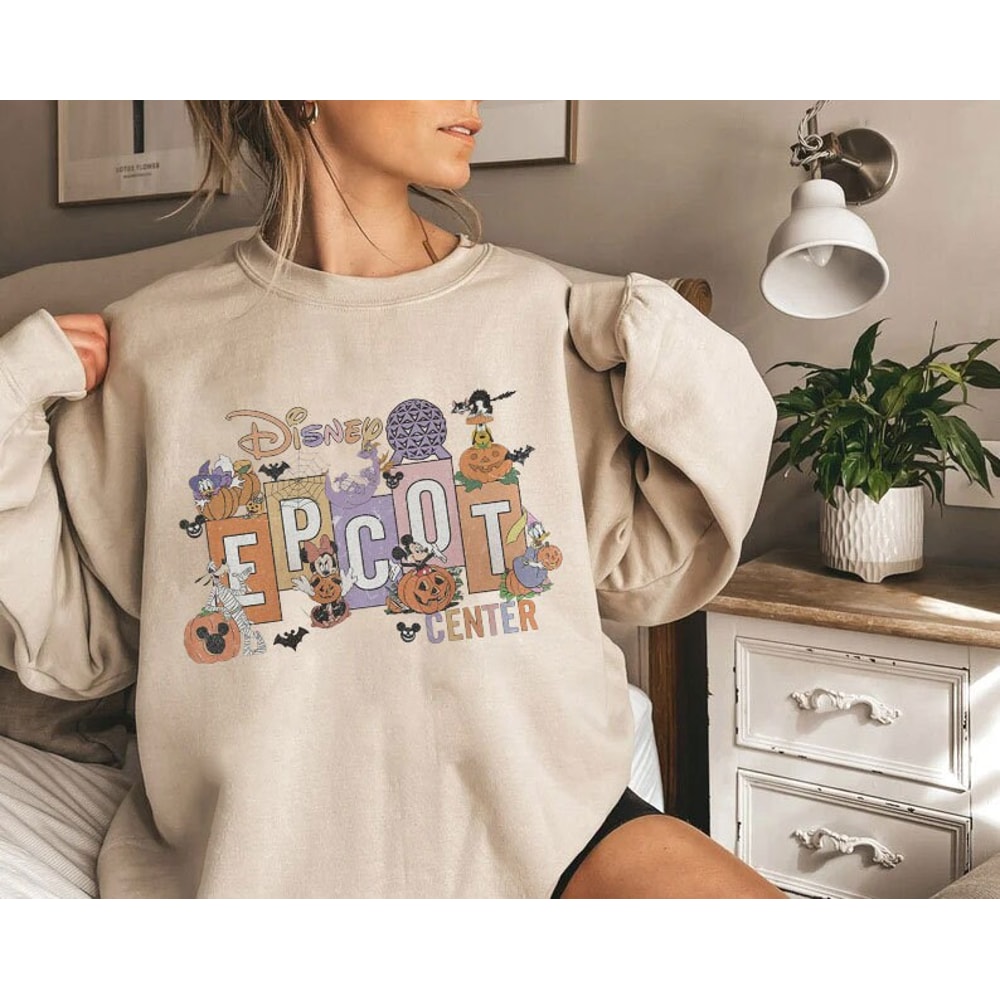 Disney Epcot Center Halloween Shirt, Vintage Walt Disney World Halloween T-Shirt, Mickey And Friends Halloween, Disney Family Sweatshirt - 4.jpg
