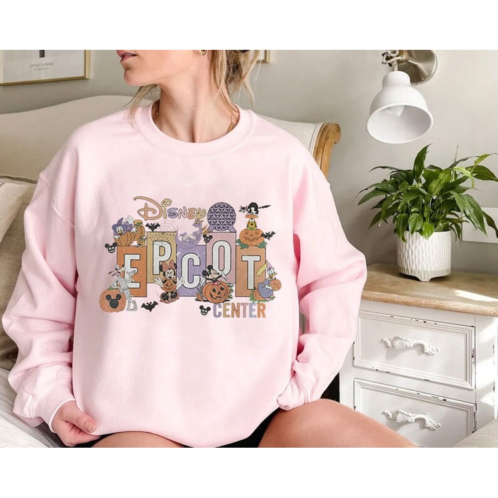 Disney Epcot Center Halloween Shirt, Vintage Walt Disney World Halloween T-Shirt, Mickey And Friends Halloween, Disney Family Sweatshirt - 5.jpg