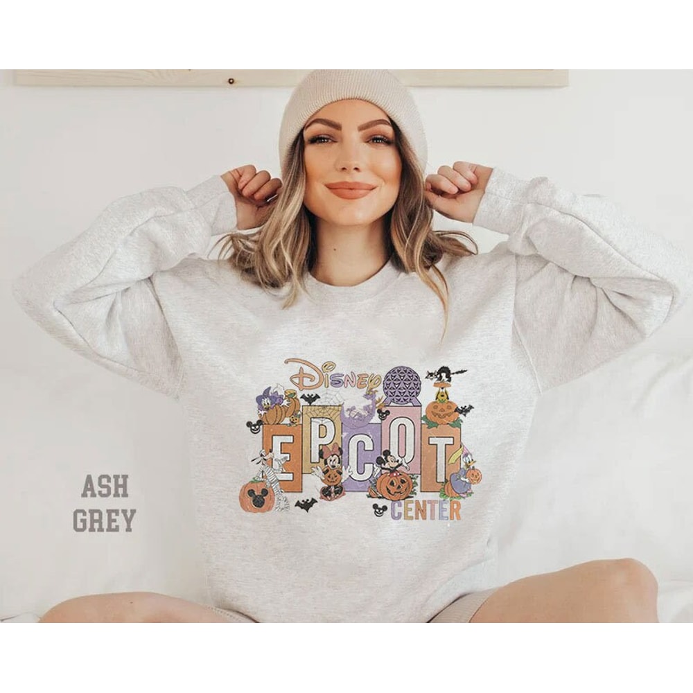 Disney Epcot Center Halloween Shirt, Vintage Walt Disney World Halloween T-Shirt, Mickey And Friends Halloween, Disney Family Sweatshirt - 6.jpg