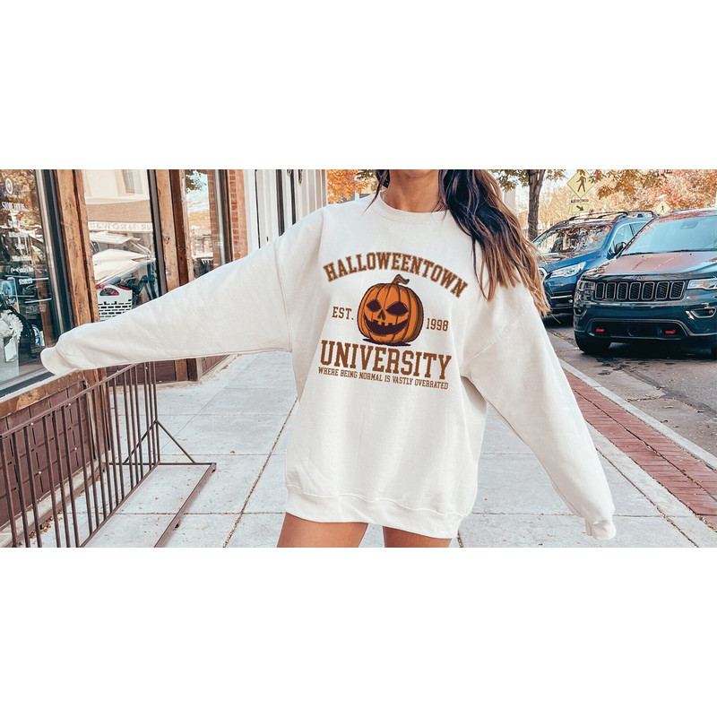 Halloween Town Est 1998 Sweatshirt, Halloweentown University Shirt, Fall Womens Sweatshirt, Halloween Party Tee, Pumpkin Halloween Shirt - 2.jpg