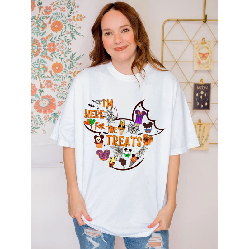 I'm Here For The Treats Shirt, Disney Halloween Snacks Shirt, Halloween Party 2023, Disney Family Halloween, Spooky Season T-Shirt - 3.jpg
