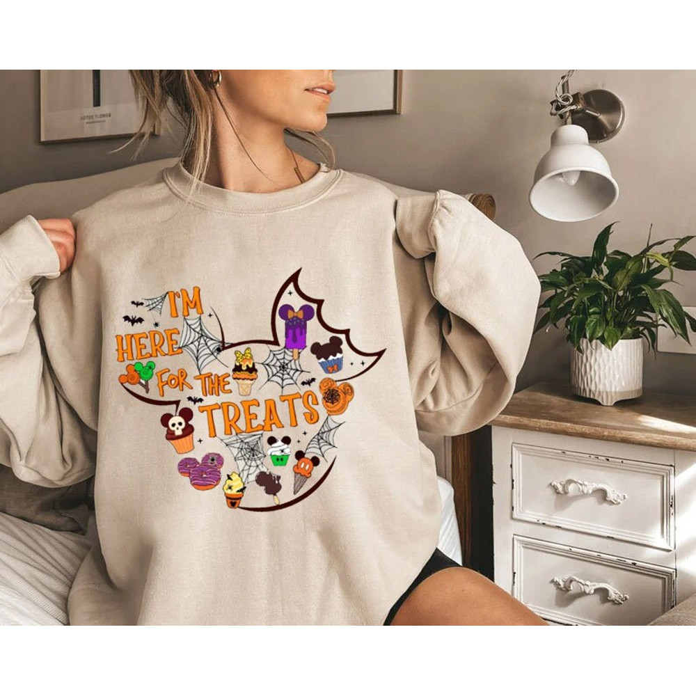 I'm Here For The Treats Shirt, Disney Halloween Snacks Shirt, Halloween Party 2023, Disney Family Halloween, Spooky Season T-Shirt - 4.jpg