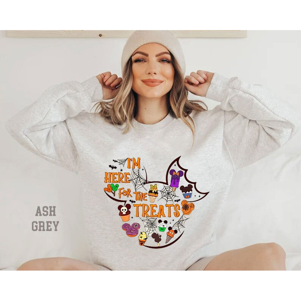 I'm Here For The Treats Shirt, Disney Halloween Snacks Shirt, Halloween Party 2023, Disney Family Halloween, Spooky Season T-Shirt - 5.jpg