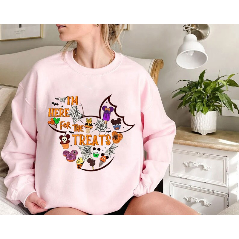 I'm Here For The Treats Shirt, Disney Halloween Snacks Shirt, Halloween Party 2023, Disney Family Halloween, Spooky Season T-Shirt - 6.jpg