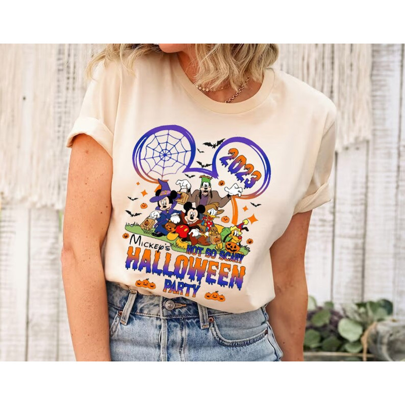 Retro Walt Disney World Halloween Shirt, Halloween Party 2023 T-Shirt, Disney Family Gift, Disney Halloween Matching Tee, Trick Or Treat - 3.jpg