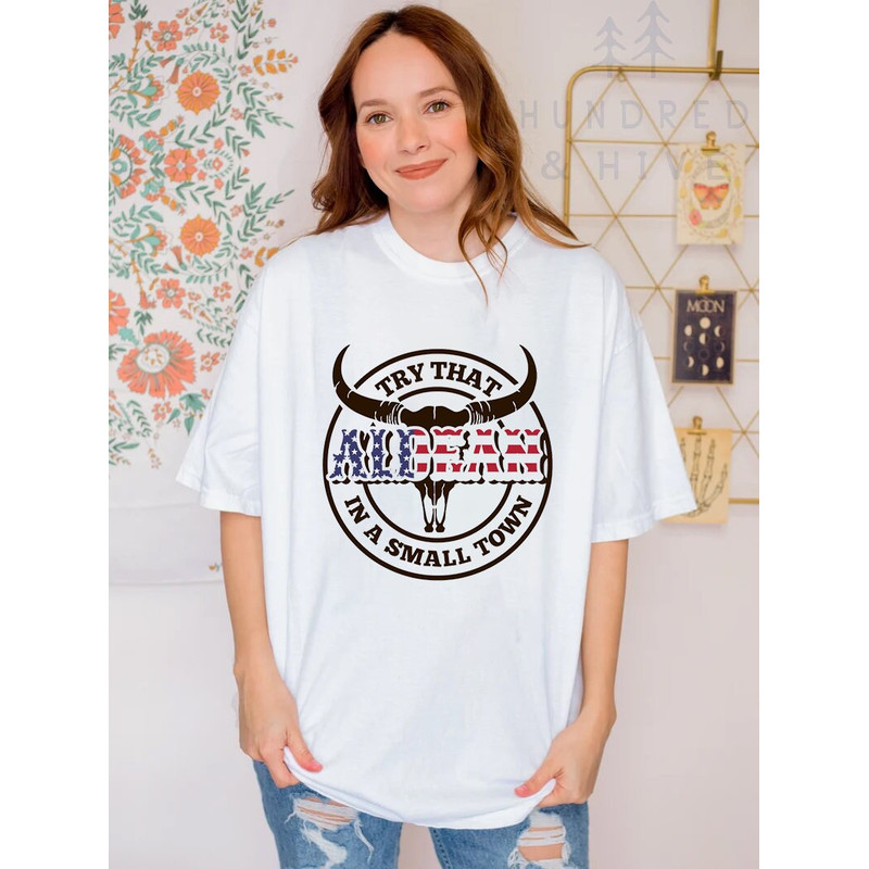 Try That In A Small Town Tank Top, Country Song Lyric Shirt, Jason AIdean Tee, American Flag Quote, Country Music T-Shirt, Patriotic Women - 4.jpg