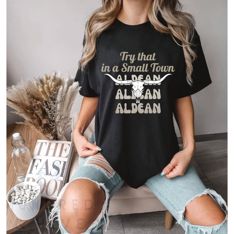 Try That In A Small Town Tank Top, Country Song Lyric Shirt, Jason AIdean Tee, American Flag Quote, Country Music T-Shirt, Patriotic Women - 2.jpg
