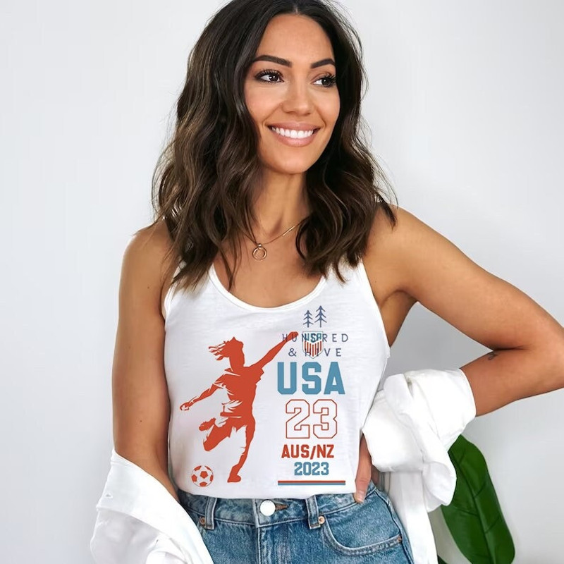 US Women's WorId Cup Supporter Shirt, American Women World Cup Soccer, Retro Soccer T-Shirt, USA National Soccer Team, Women Tank Top - 1.jpg