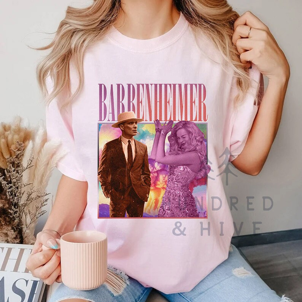 Vintage Barbenheimer Shirt, The Destroyer Of World, Pink T-Shirt, Birthday Gift, Baby Doll Party Tees, Party Girls Shirt, Birthday Party Tee - 2.jpg