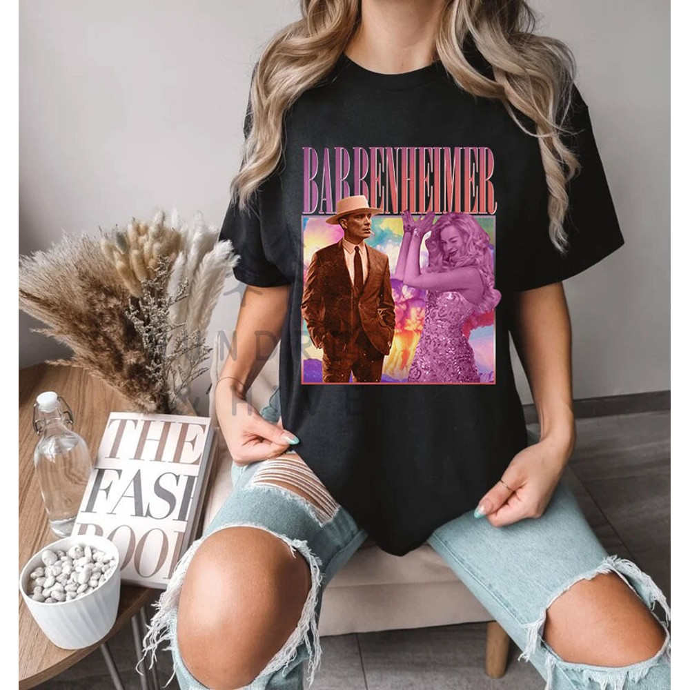 Vintage Barbenheimer Shirt, The Destroyer Of World, Pink T-Shirt, Birthday Gift, Baby Doll Party Tees, Party Girls Shirt, Birthday Party Tee - 4.jpg