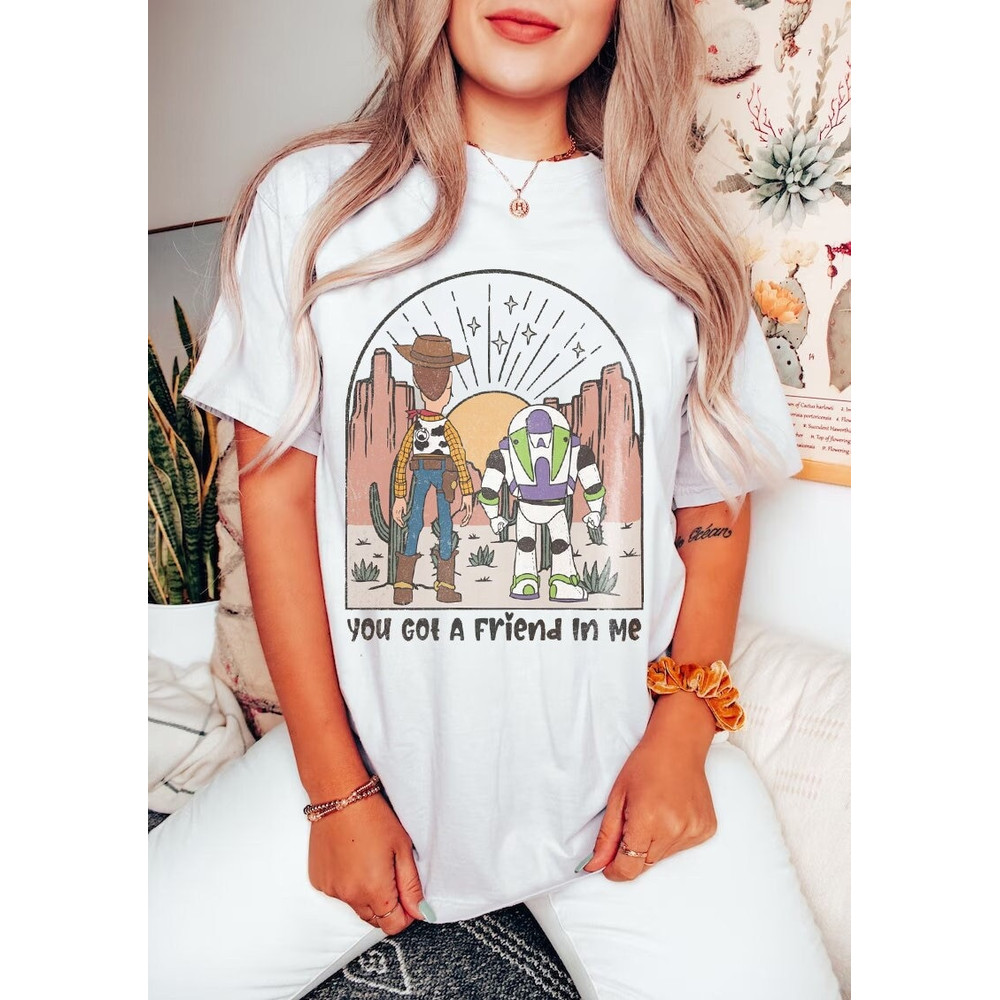 You've Got A Friend In Me Shirt, Vintage Toy Story T-Shirt, Woody And Buzz Lightyear Shirt, Disneyland Sweatshirt, Disney Family Trip Gifts - 1.jpg