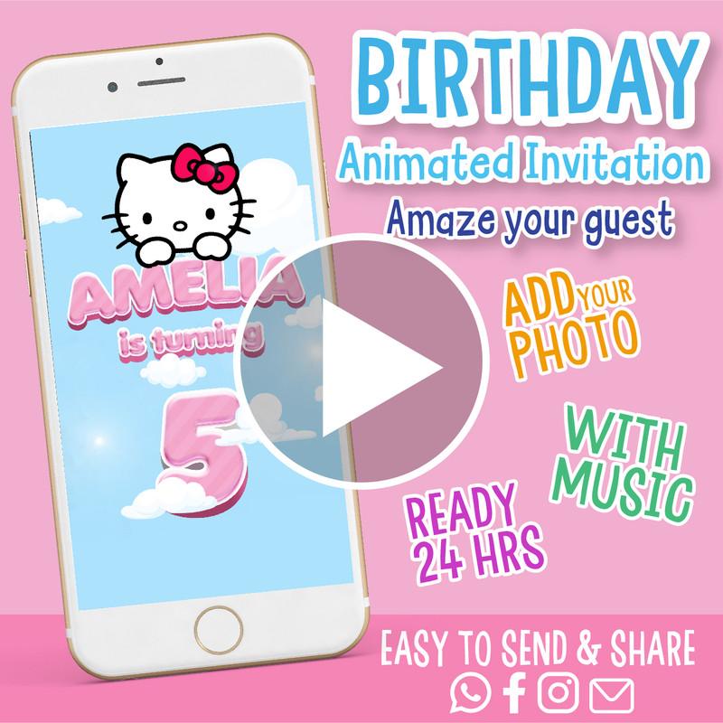 Hello Kitty Birthday Party Invitationjpg