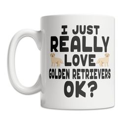 cute golden retriever mug - i love golden retrievers mug - funny golden retriever owner mug - funny golden retriever gif