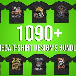 1090 mega t-shirt designs bundle