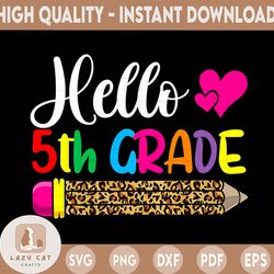 hello 5th grade png,leopard 5th grade, back to school, 1st day of school png, hello school, teacher life,teacher png