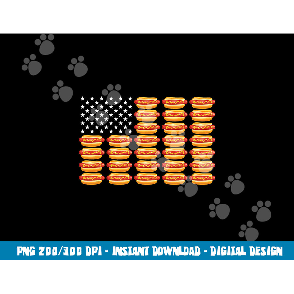 Hot Dog American Flag July 4th Patriotic Summer BBQ Funny  png, sublimation copy.jpg