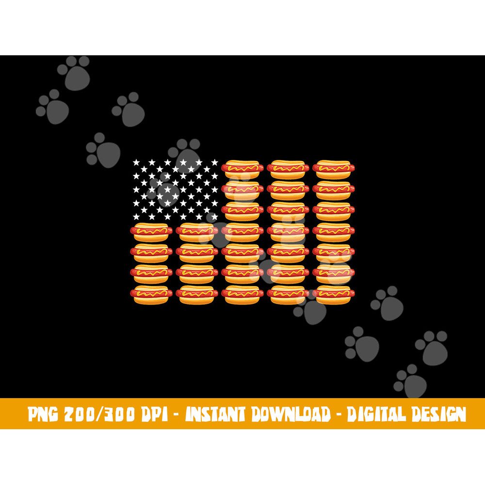 Hot Dog American Flag July 4th Patriotic Summer BBQ Funny png, sublimation copy.jpg