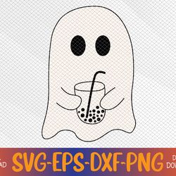 Little Ghost Ice Coffee, Happy Halloween Svg, Eps, Png, Dxf, Digital Download