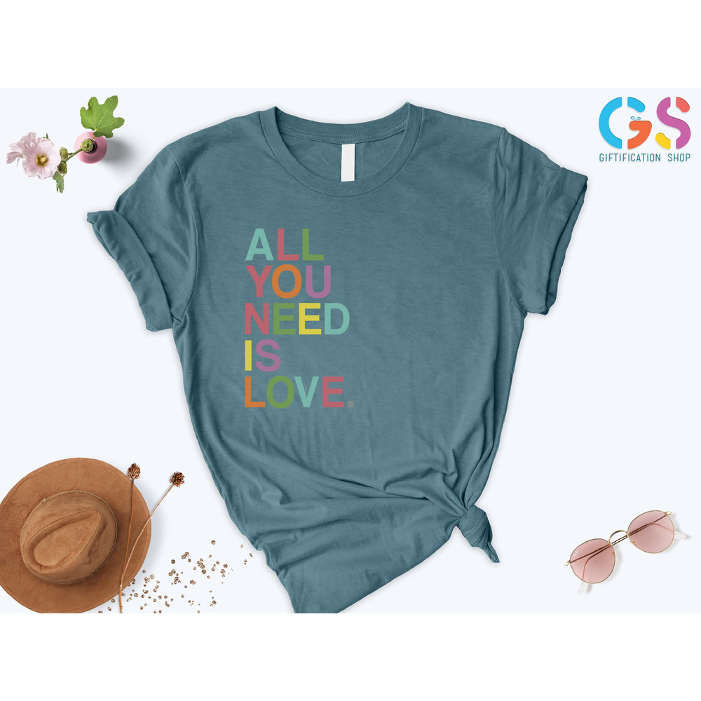 All You Need Is Love Shirt, The Beatles Shirt, Rock Band Shirt , The Beatles Gifts,  Love Yourself Shirt, Self Love Shirt, Self Care Shirt - 4.jpg