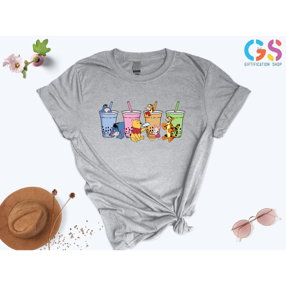 Boba Shirt,Cute Boba Cups,Cute Bear Shirt,Bear And Friends,Summer Shirt Kids,Gift For Little Girl,Beach Shirt Kids,Vacation Shirt For Kids - 3.jpg