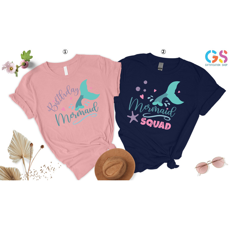 Birthday Mermaid Shirt, Mermaid Squad Shirt, Mermaid Birthday Party Favors, Birthday Girl Shirt, Birthday Squad Shirt, Family Matching Shirt - 5.jpg