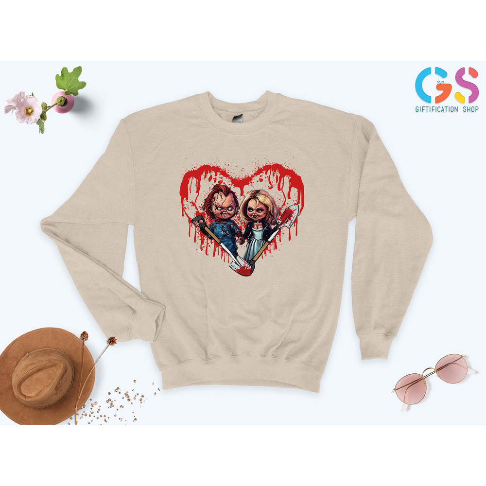 Chucky And Chuckie Sweatshirt ,Funny Couple Sweatshirt, Halloween Shirts For Couples,Funny Valentines Day,Valentines Gifts,Better Together - 3.jpg