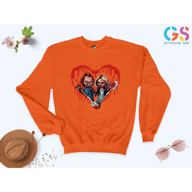 Chucky And Chuckie Sweatshirt ,Funny Couple Sweatshirt, Halloween Shirts For Couples,Funny Valentines Day,Valentines Gifts,Better Together - 4.jpg